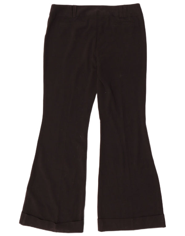 Topshop Pantalones casuales acampanados para mujer UK 12 Medium W32 L33 Poliéster negro
