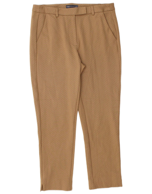 Marks & Spencer Pantalones cortos para mujer UK 12 Medium W32 L25 Beige Spotted