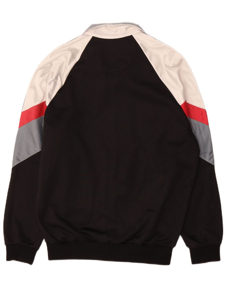 Asics Hombre Graphic Chándal Top Chaqueta Grande Negro Colorblock Poliéster