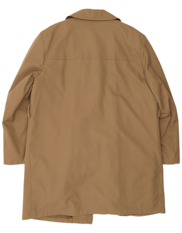 Vintage hombres gabardina EU 58 4XL Beige poliacrílico