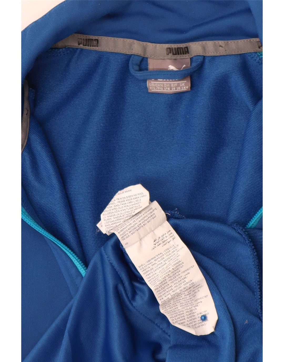 Puma Chaqueta de chándal para niño 15-16 años Azul Colorblock Poliéster