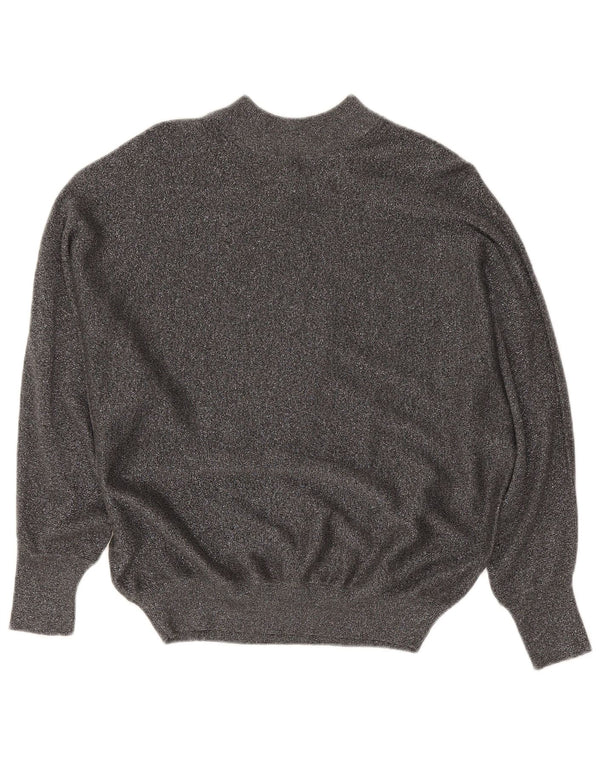Marks & Spencer Suéter tipo jersey con cuello alto para mujer UK 44 Gris medio moteado