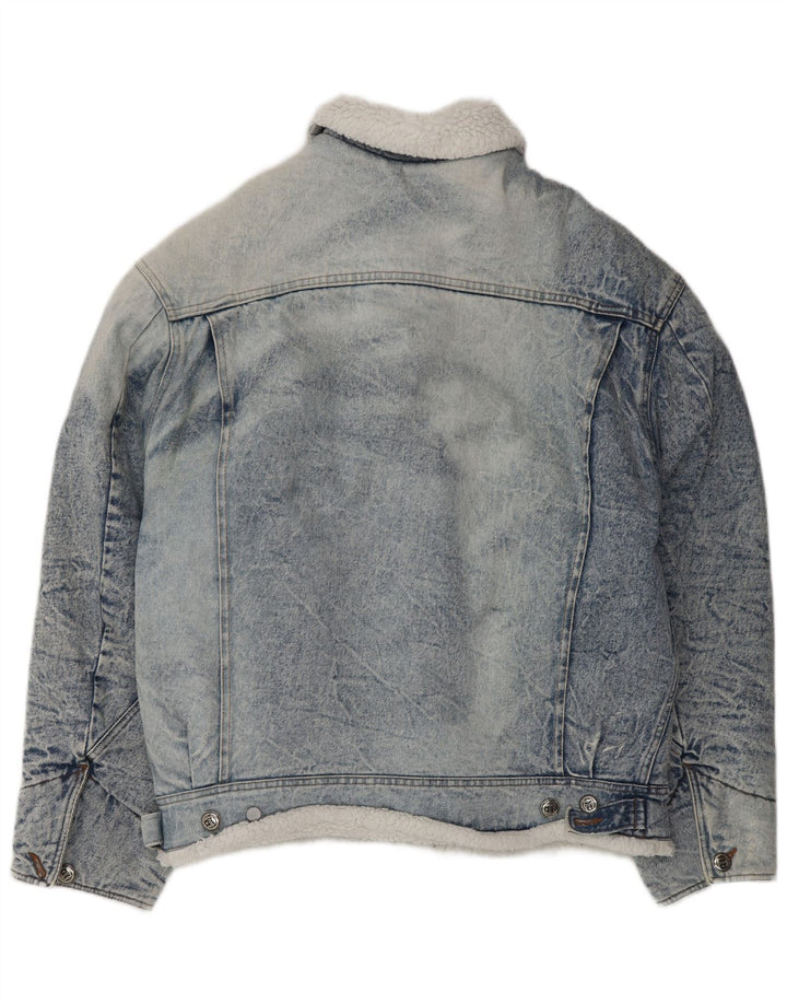 Parfois Hombre Chaqueta Sherpa Vaquera UK 40 Grande Algodón Azul
