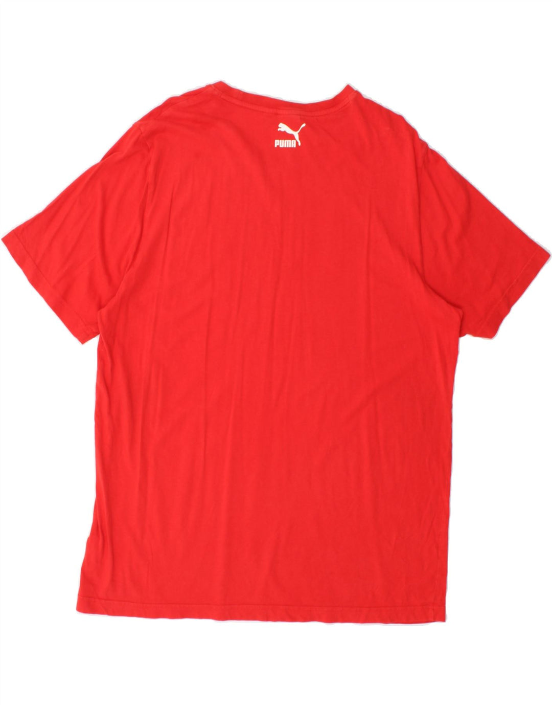 PUMA Mens Graphic T-Shirt Top Large Red Cotton Vintage Puma and Second-Hand Puma from Messina Hembry 