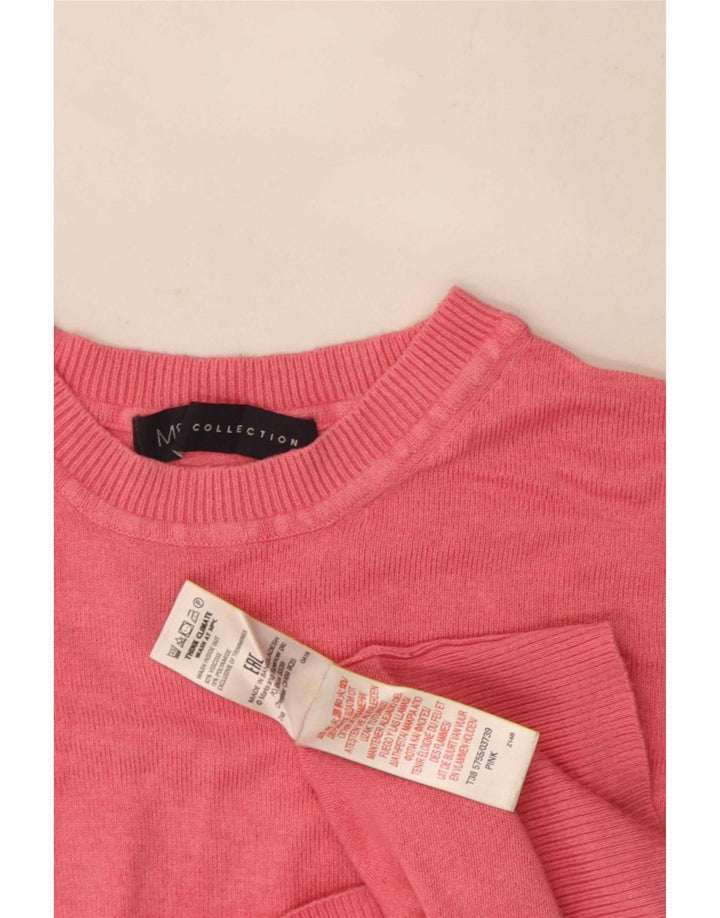 Marks & Spencer Suéter de Cuello Redondo para Mujer UK 8 Small Pink