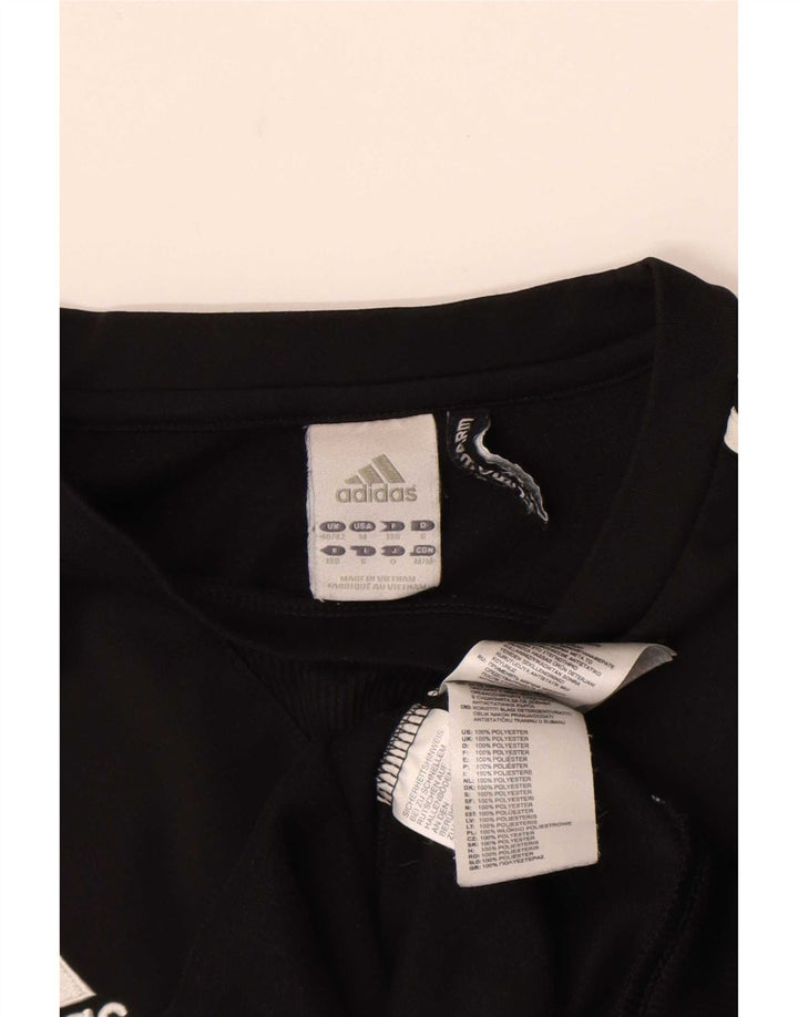 Adidas Mens Climalite Sudadera Jumper UK 40/42 Mediano Negro Poliéster