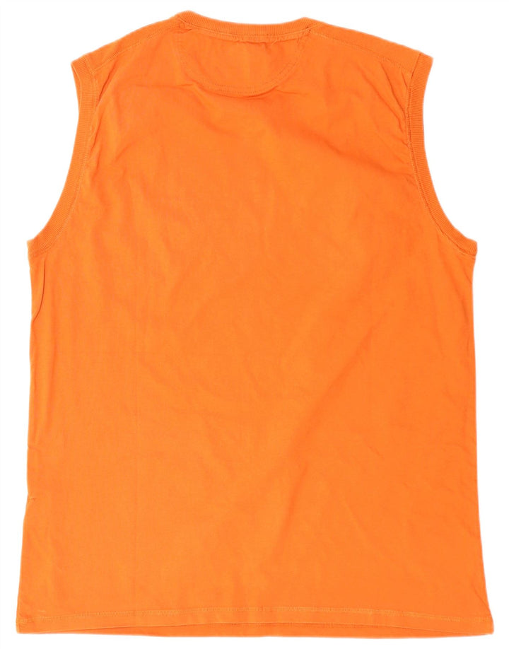 CHAMPION Camiseta sin mangas para hombre 2XL Algodón naranja