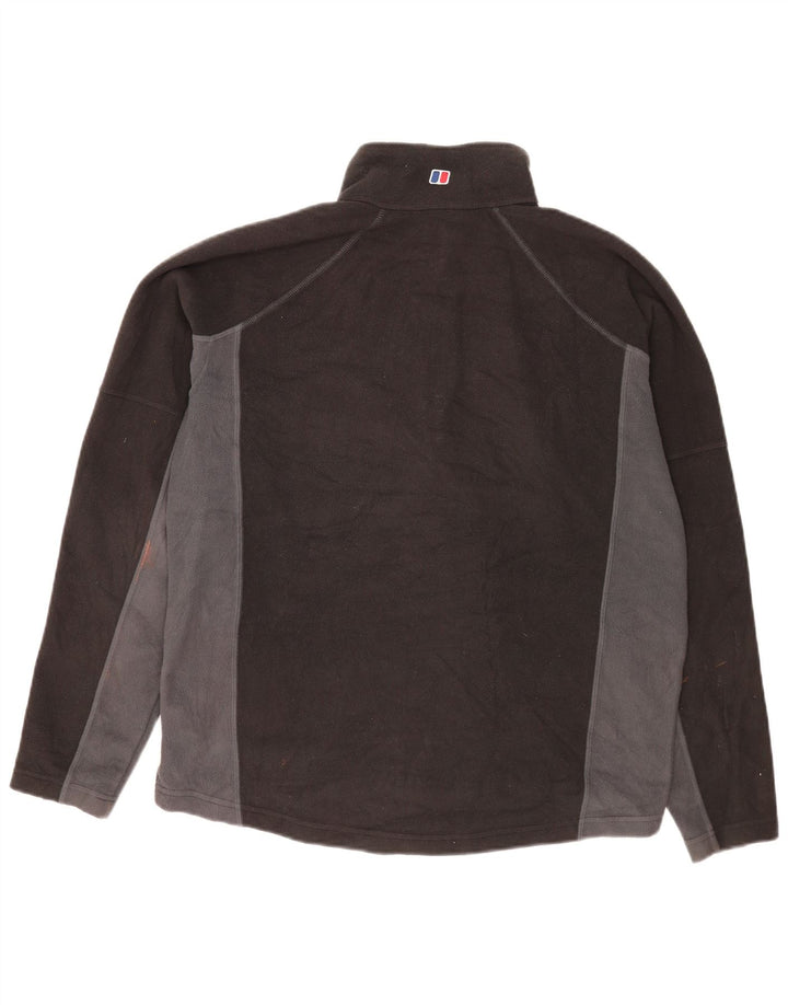 Berghaus Hombre Jersey De Forro Polar Con Cremallera Y Cuello Grande Poliéster Color Block Negro