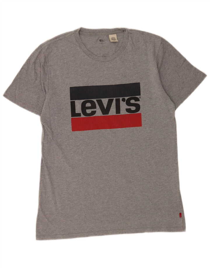 Levi's Camiseta gráfica para hombre Top Small Grey