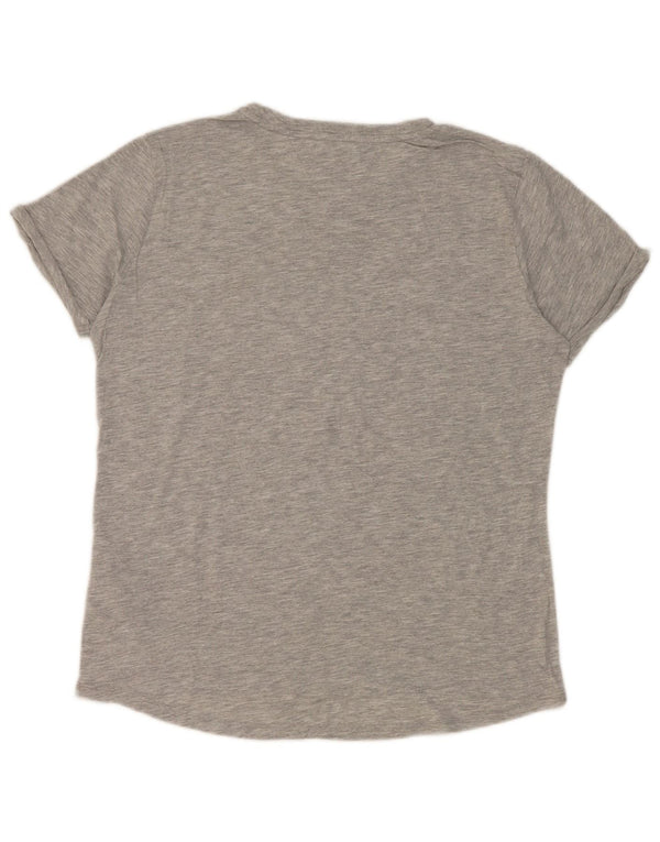 Tommy Hilfiger Camiseta gráfica para mujer Top UK 10 Small Grey Moteado