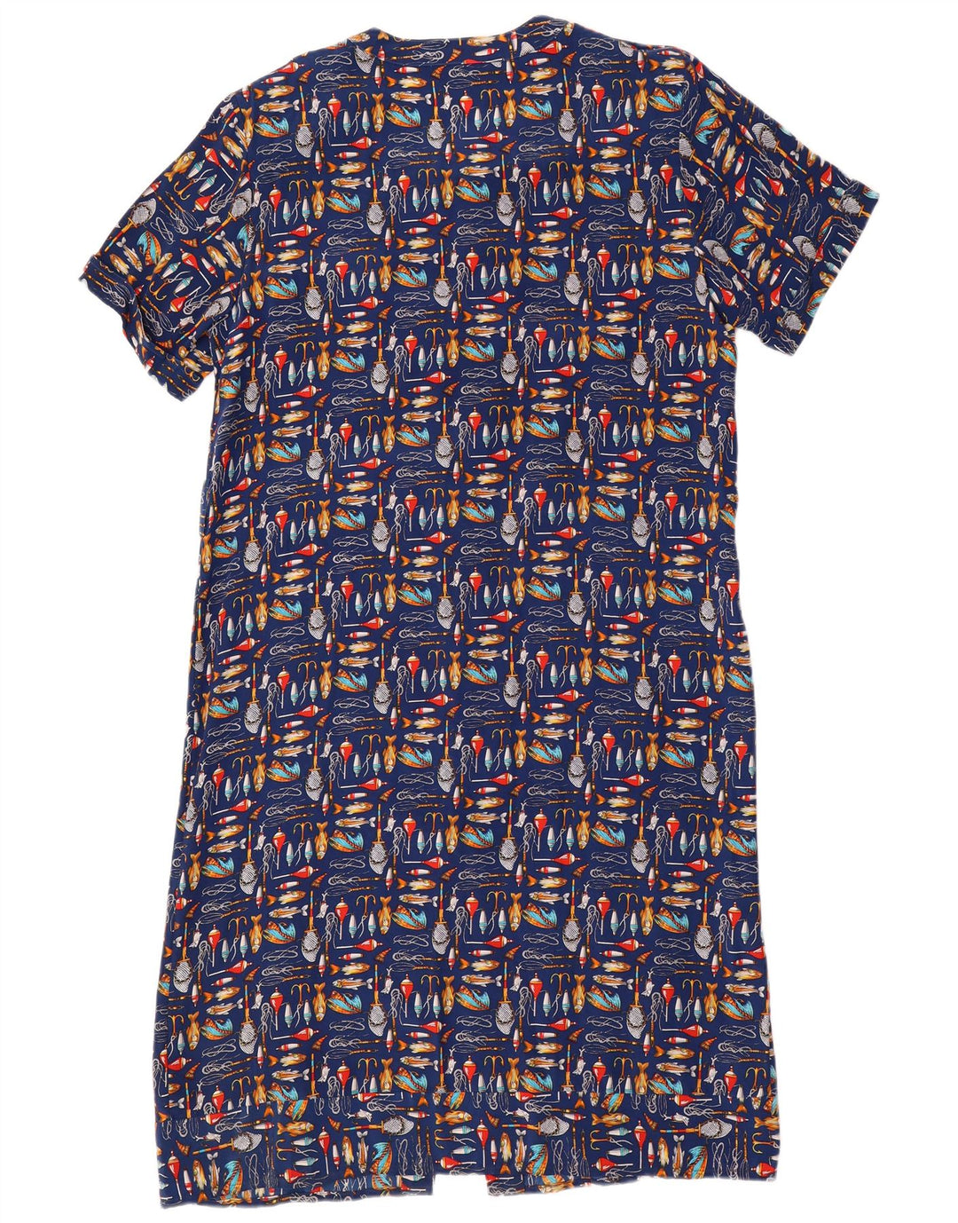 Karel Vestido camisero con estampado abstracto para mujer UK 44 Azul marino mediano