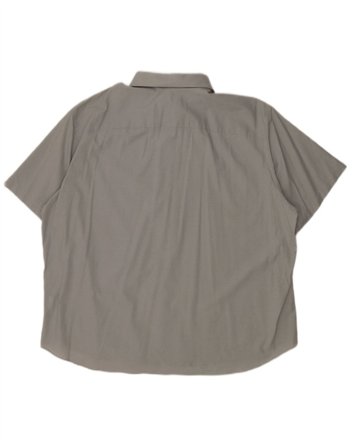 Calvin Klein Camisa de manga corta para hombre Talla 18 18 1/2 2XL Gris manchado