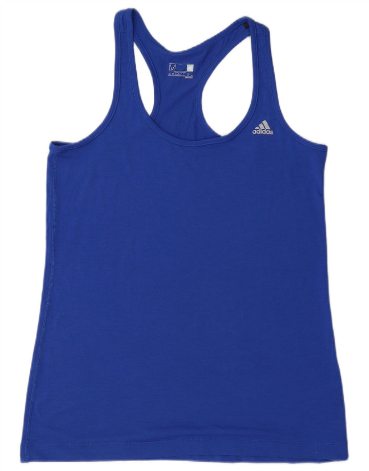 Adidas Mujer Climalite Chaleco Top Reino Unido 12/14 Azul Medio