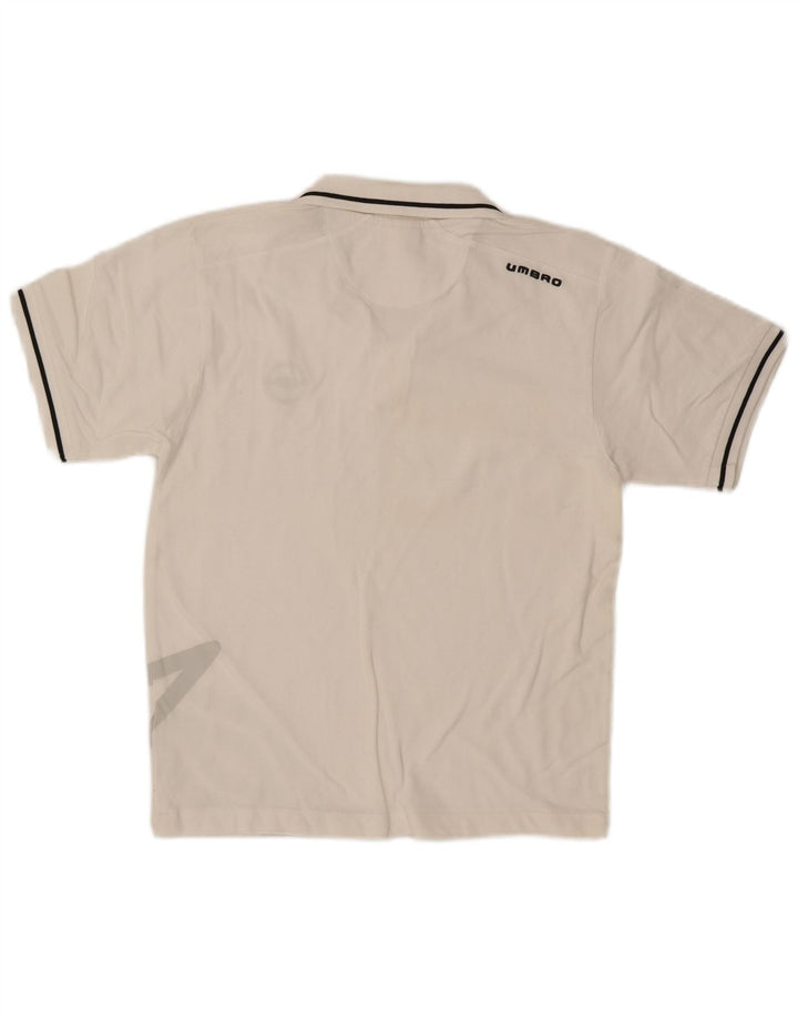 Umbro Polo Gráfico Para Hombre Blanco Pequeño