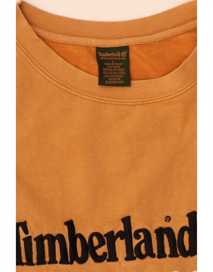 Timberland - Sudadera gráfica para hombre, jersey grande de algodón naranja