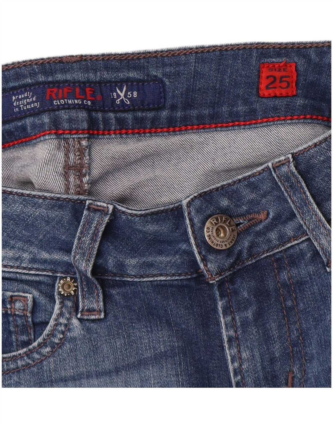 Vaqueros pitillo para mujer Rifle W25 L28 Azul