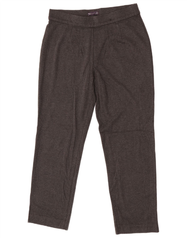 Marks & Spencer Pantalones para mujer UK 40 Large W32 L28 Gris pata de gallo