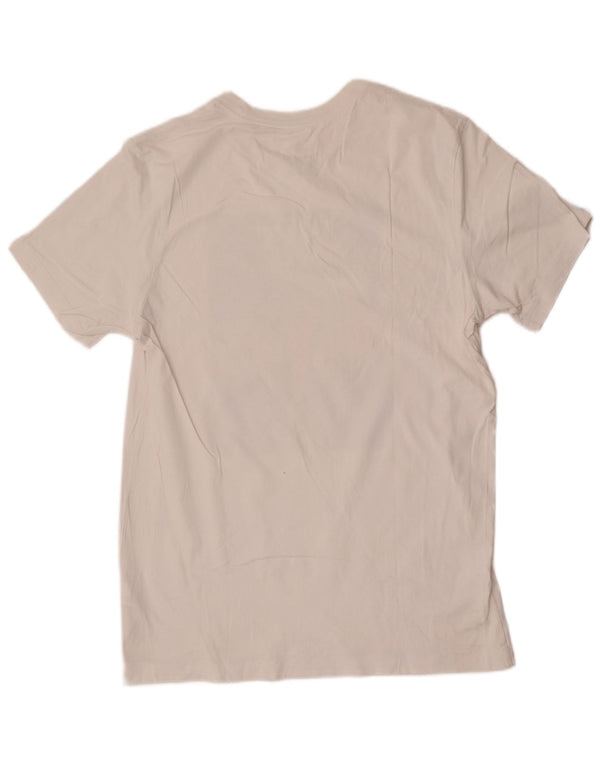 Nike Camiseta gráfica para hombre Top mediano de algodón blanco