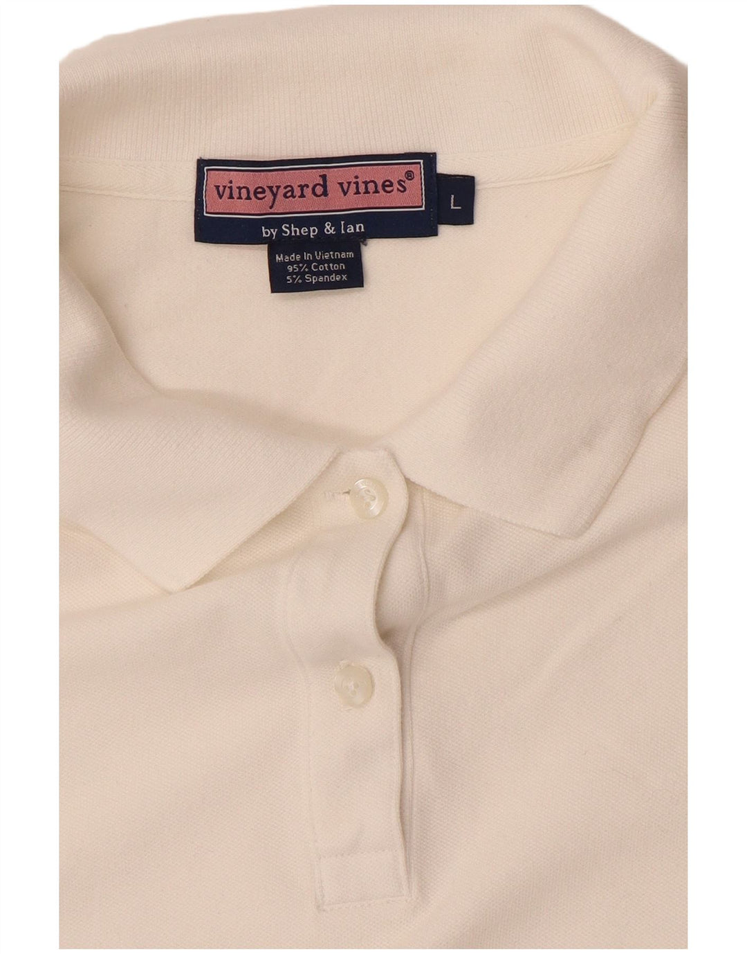 VINEYARD VINES Polo para mujer UK 46 Grande Algodón blanco