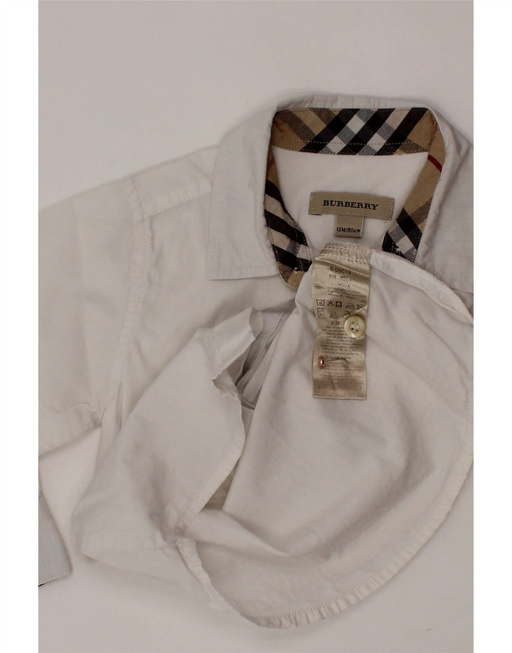 BURBERRY Camisa bebé niño 9-12 meses Algodón blanco