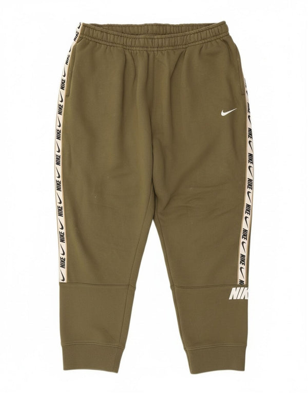 Nike - Pantalones de chándal para hombre, diseño gráfico, color caqui, 2XL