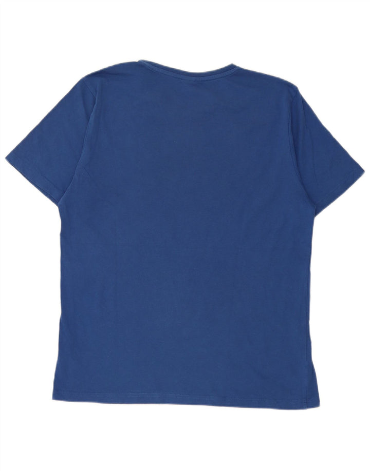 North Sails Hombre Camiseta Gráfica Top Algodón Azul Medio
