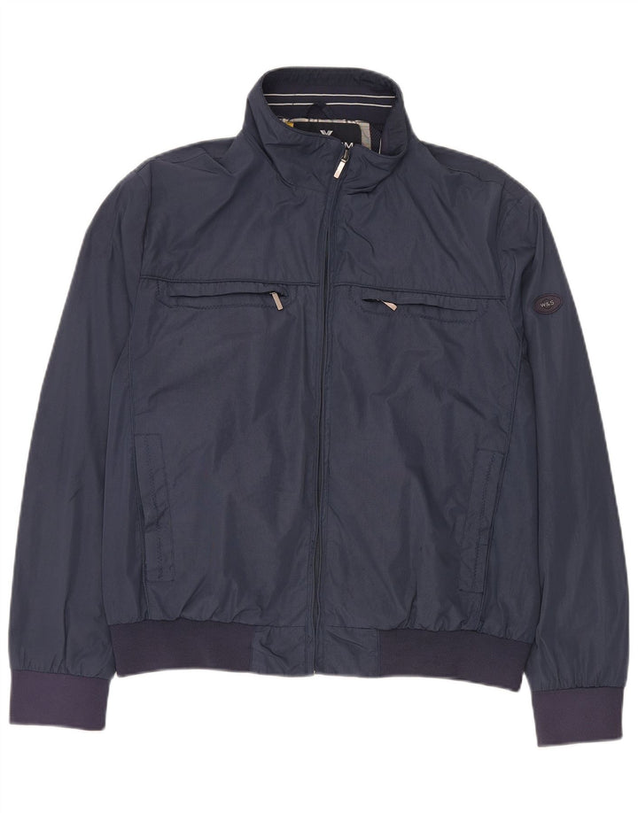 Wampum Chaqueta Bomber para Hombre UK 40 Grande Poliéster Azul Marino