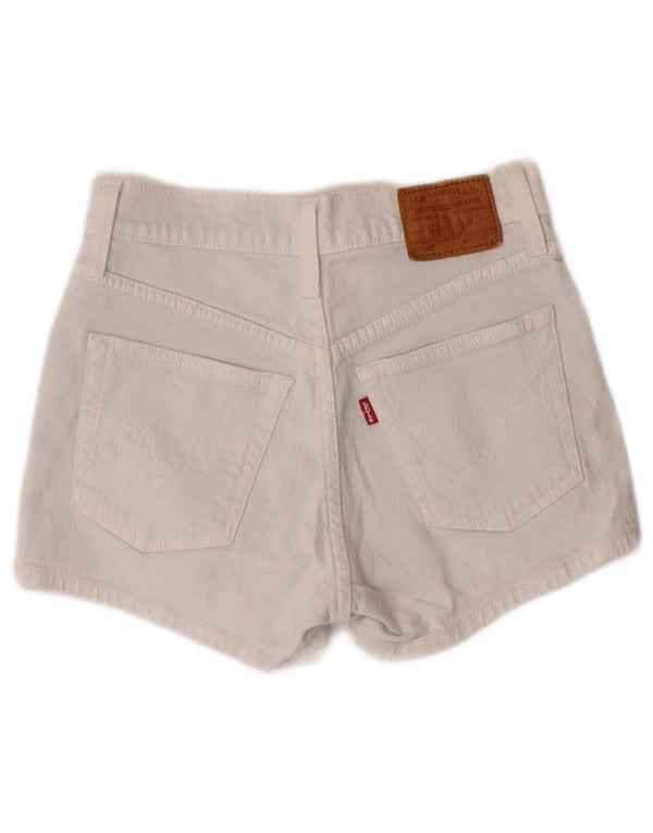 Levi's Mujer 501 Denim Hot Pants W23 2XS Algodón Blanco