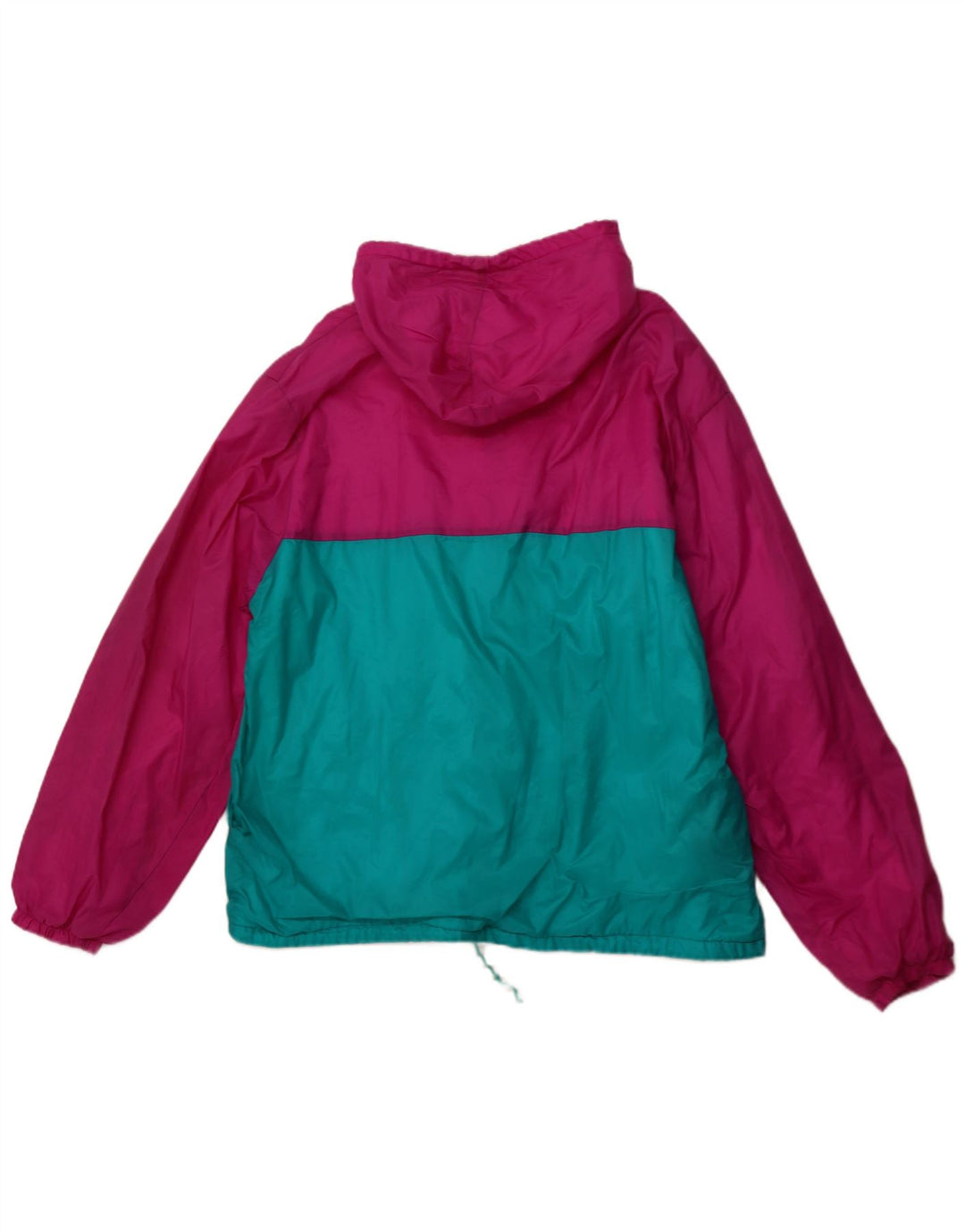 VINTAGE Chaqueta impermeable con capucha para hombre Reino Unido 42 XL Poliamida en bloque de color rosa