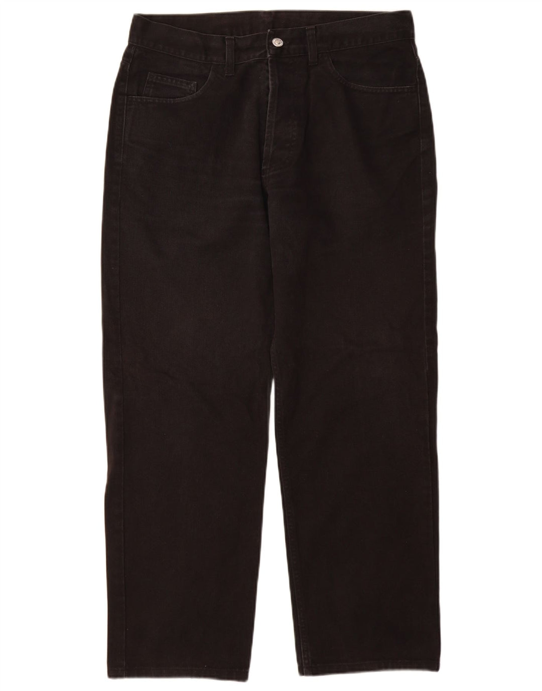 BENETTON Vaqueros rectos para hombre W34 L29 Algodón negro