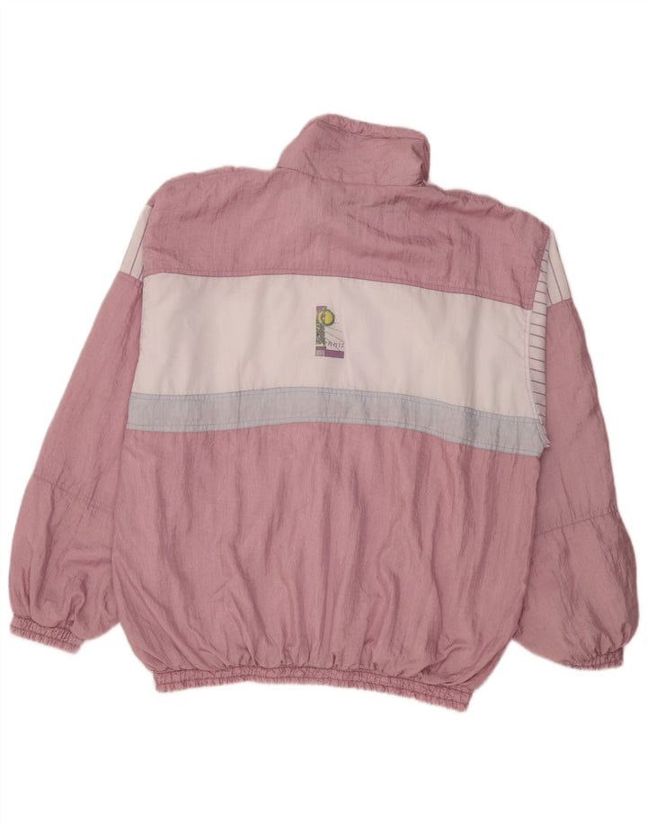 Vintage hombres chándal chaqueta superior XL rosa colorblock