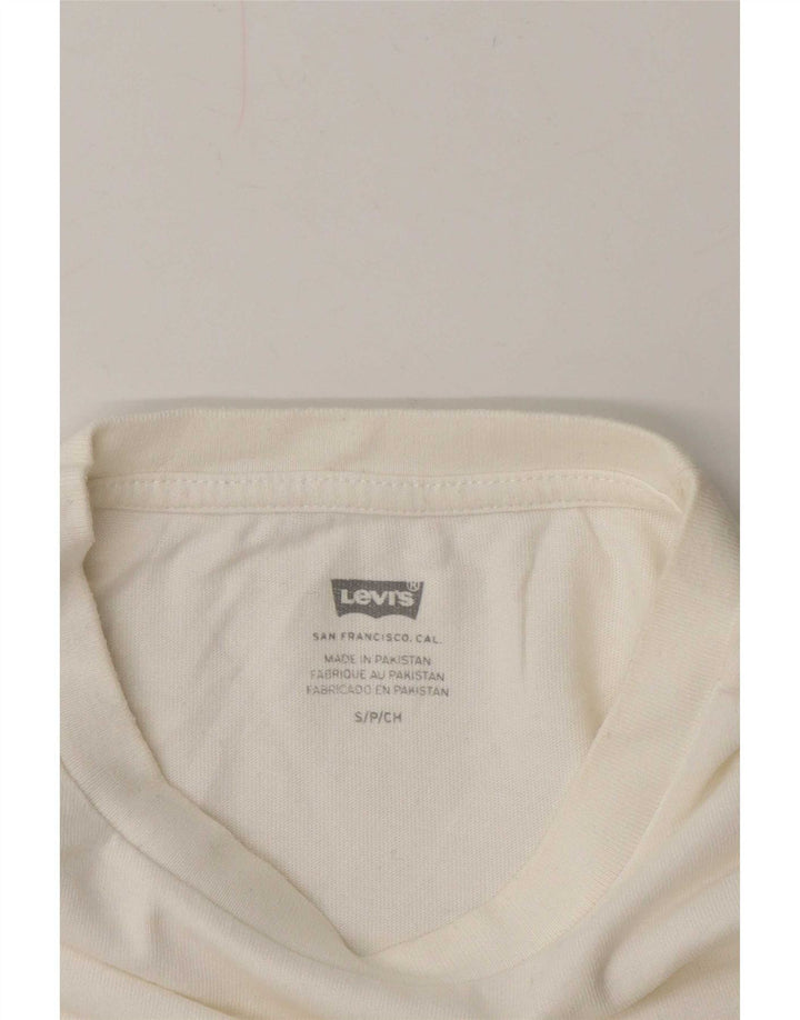 Levi's Camiseta gráfica para hombre Top Small White