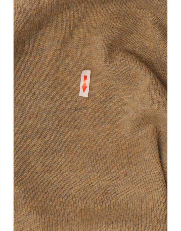 Vintage hombres Cardigan suéter XL marrón Argyle/Diamante