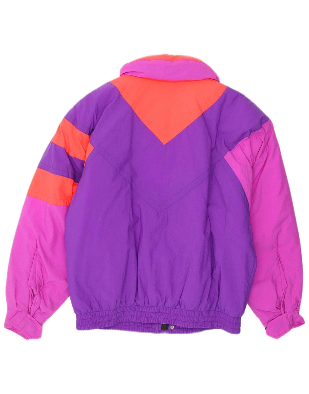 Fila Chaqueta de esquí holgada para hombre IT 46 Small Purple Colourblock Poliamida 90s