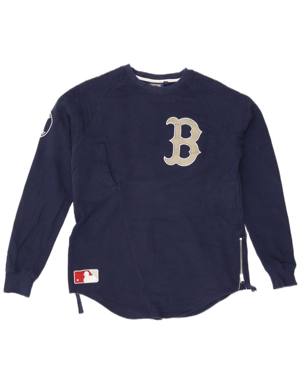 Majestic Sudadera gráfica para mujer Jumper UK 10 Small Azul marino