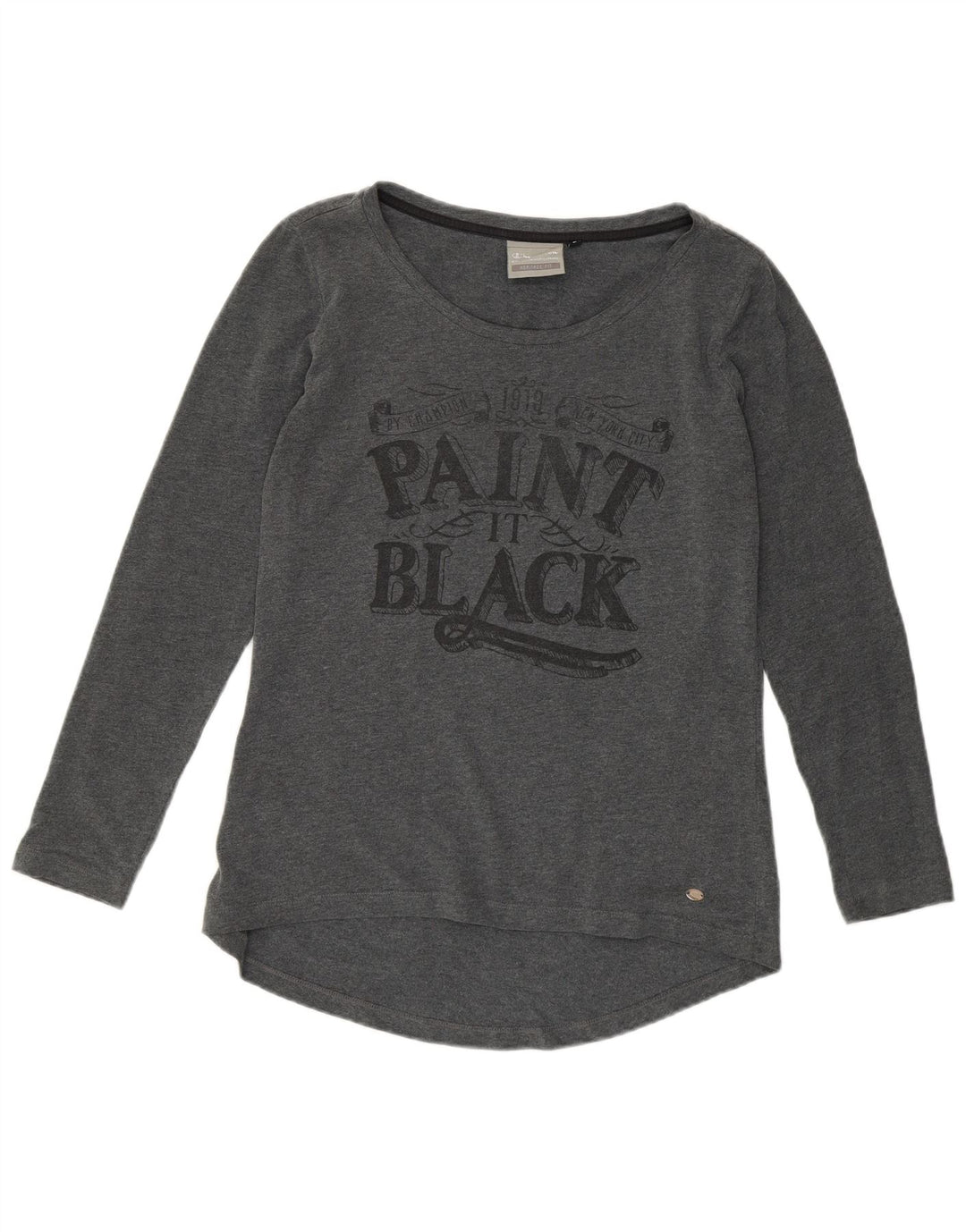 CHAMPION Camiseta con gráfico Heritage Fit para mujer UK 40 Grande Gris