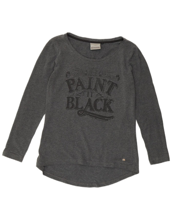 CHAMPION Camiseta con gráfico Heritage Fit para mujer UK 40 Grande Gris