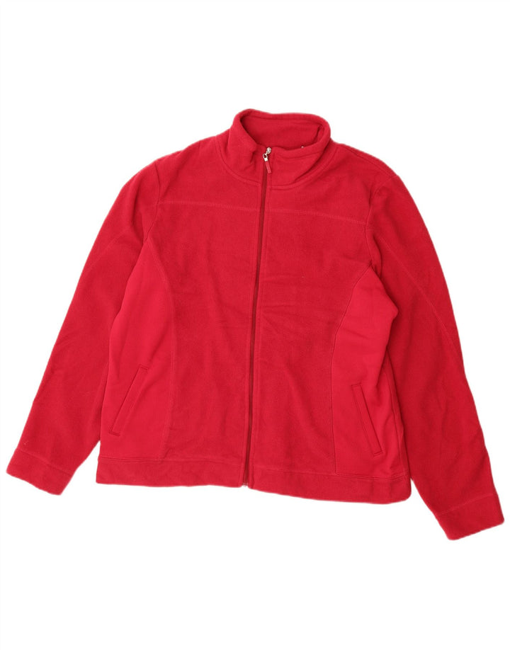 Chaqueta polar para mujer Izod UK 46 Poliéster rosa grande