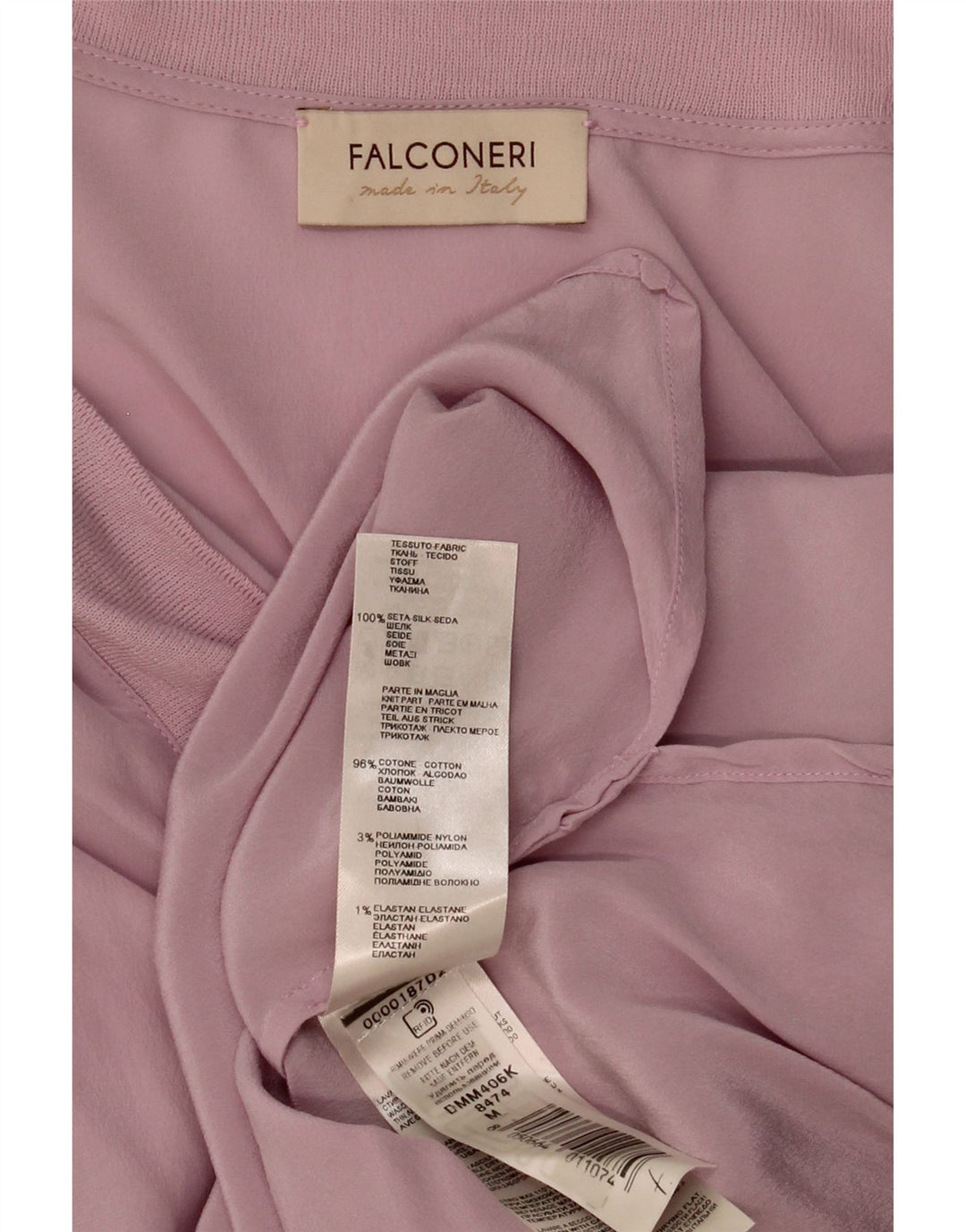 FALCONERI Blusa para Mujer Top UK 44 Seda Rosa Mediana