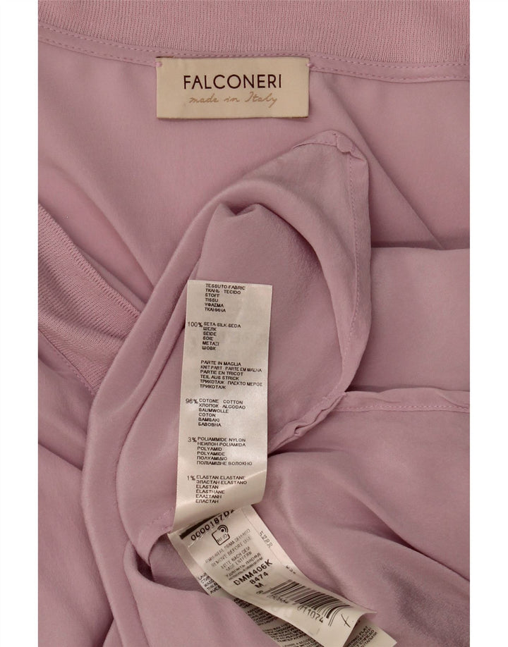 FALCONERI Blusa para Mujer Top UK 44 Seda Rosa Mediana