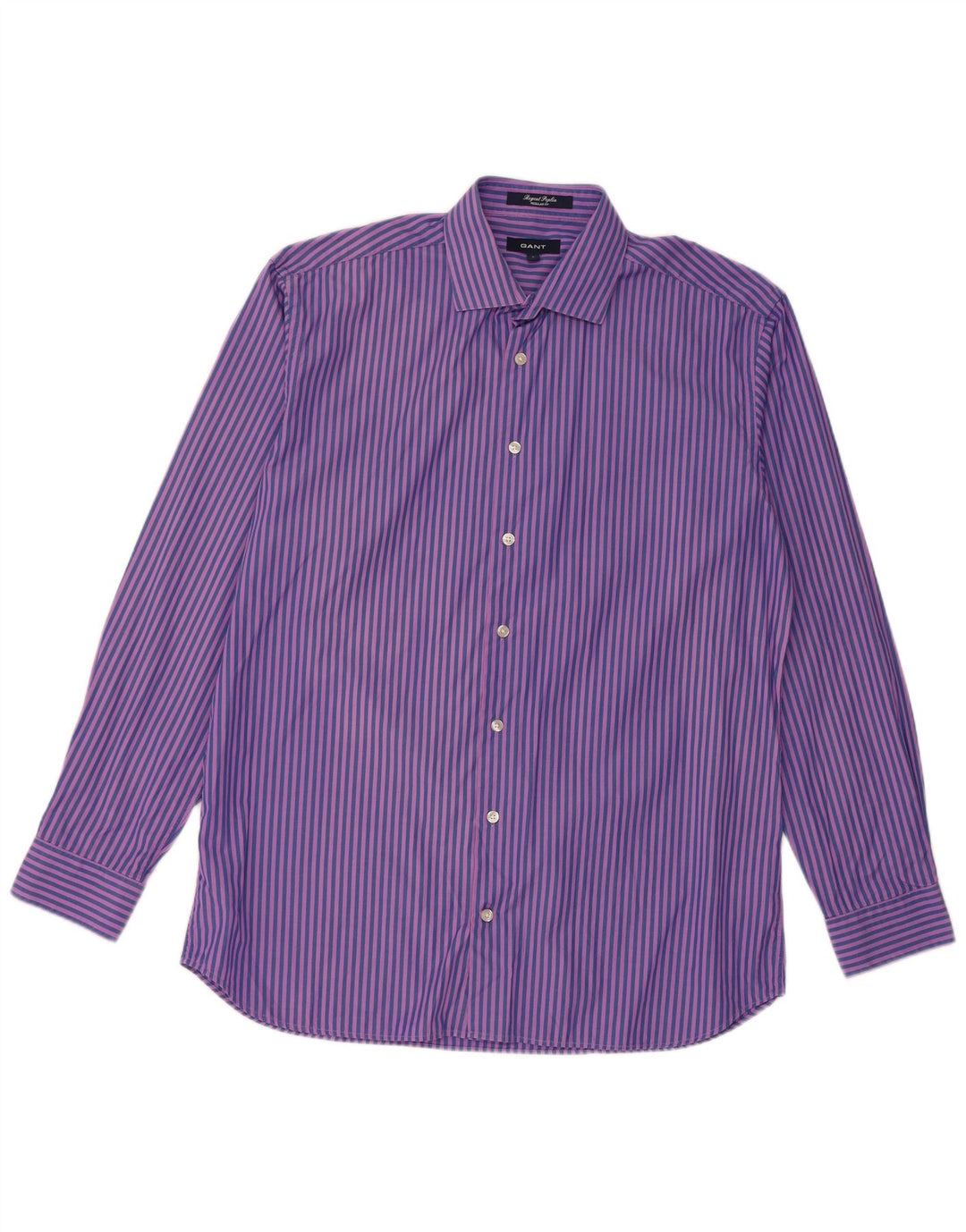 Camisa Gant Regular Fit De Algodón A Rayas Azul Grande |