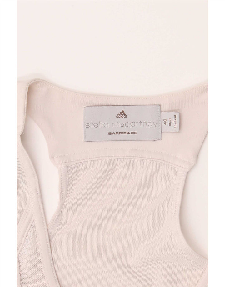 Adidas Mujer Stella McCartney Graphic Chaleco Top IT 40 Pequeño Blanco