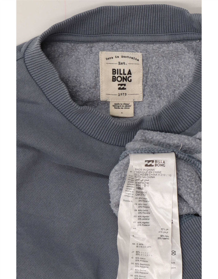 Billabong Mujer Sudadera Jumper US 6 Medio Azul Algodón