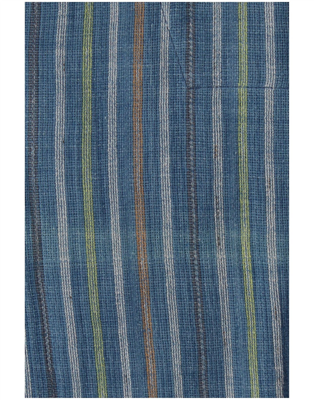 VINTAGE Camisa tipo jersey de manga corta holgada para hombre con rayas azules medianas