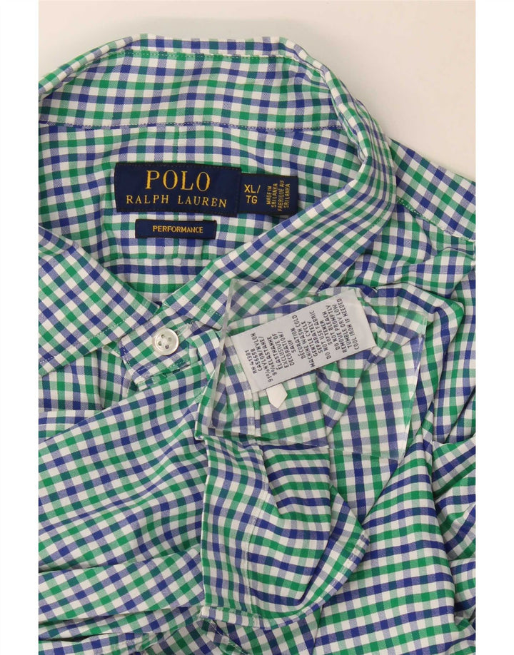 Polo Ralph Lauren Camisa de franela Performance para hombre XL Vichy multicolor