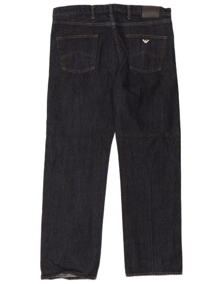 Vaqueros Armani Hombre Rectos W40 L32 Algodón Azul Marino