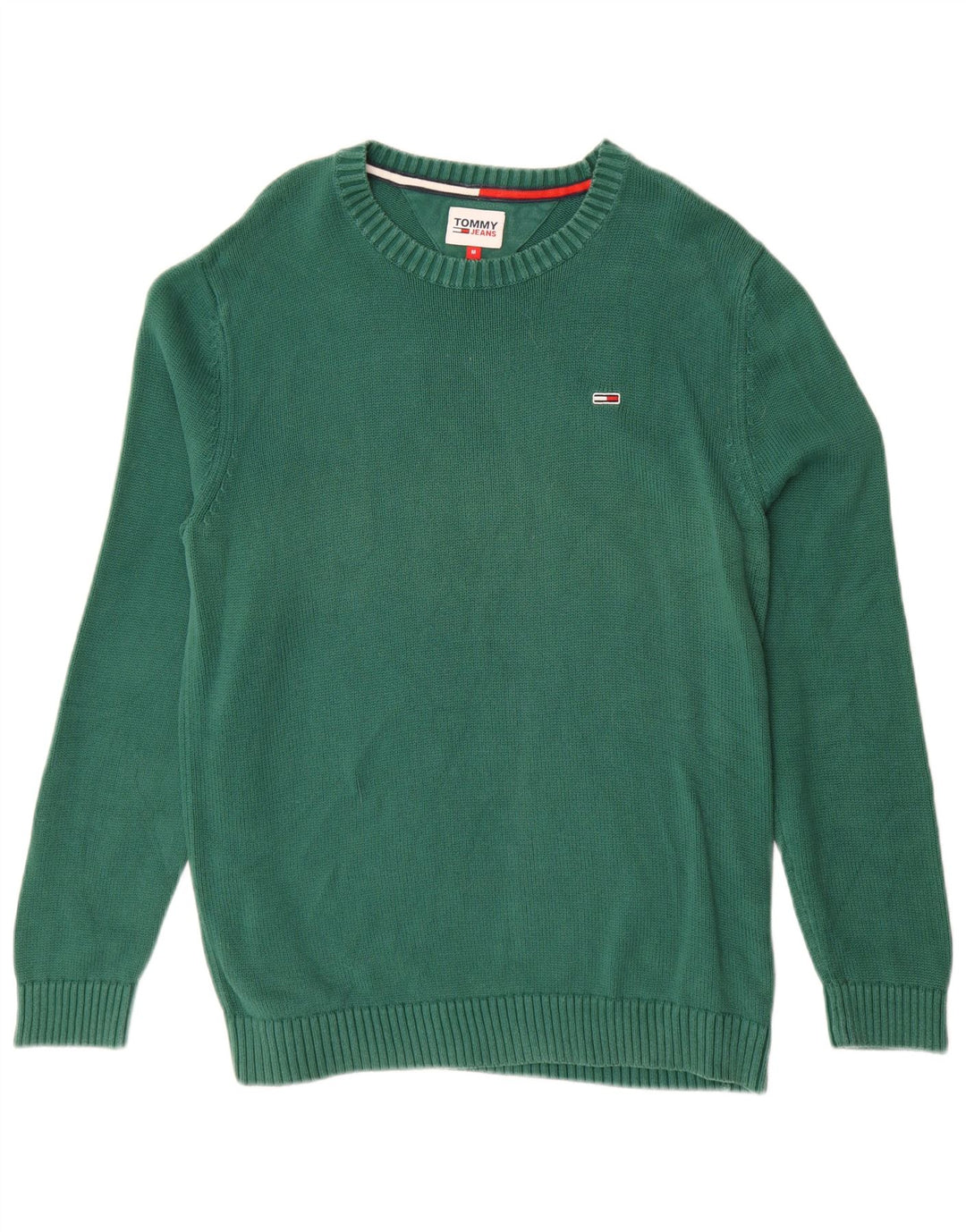 TOMMY HILFIGER Jersey De Cuello Redondo Para Hombre Algodón Verde Medio