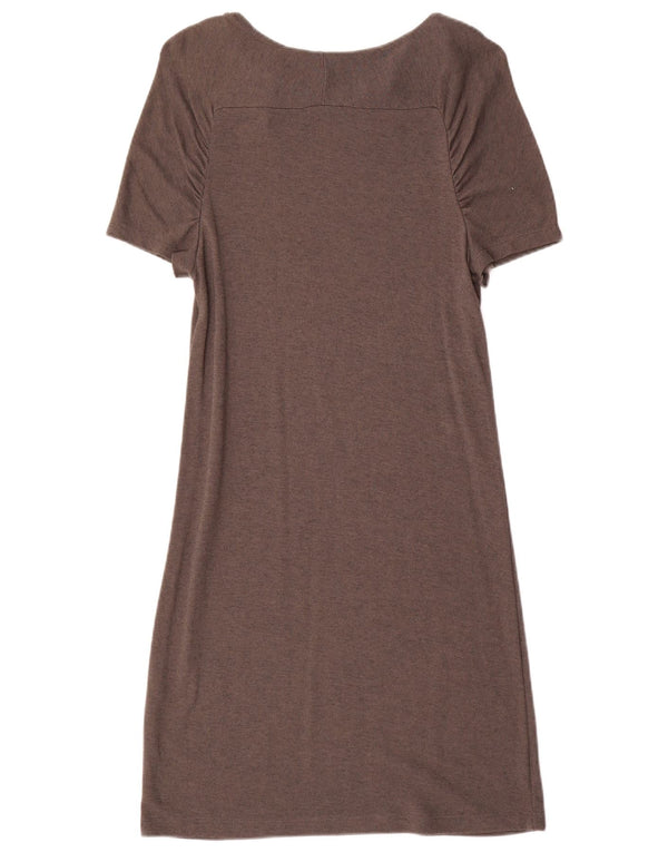 Zara Vestido estilo camiseta con alas de murciélago para mujer UK 40 Viscosa gris medio