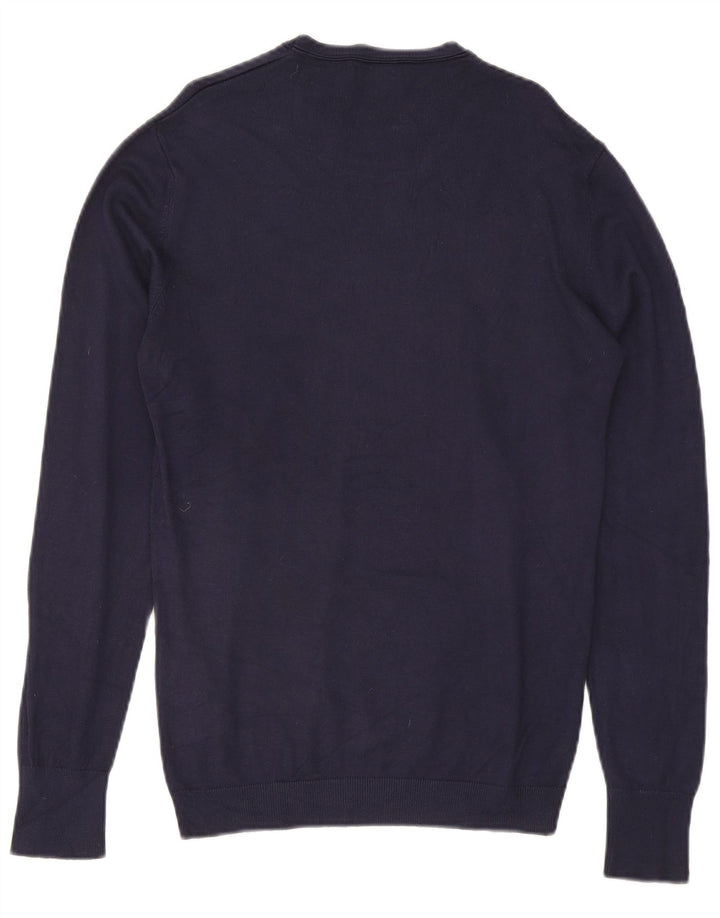 Zara Hombre Jersey Cuello Redondo Jersey Medio Azul Marino Viscosa