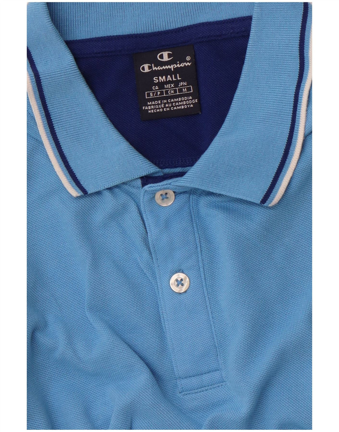 CHAMPION Polo para hombre pequeño azul